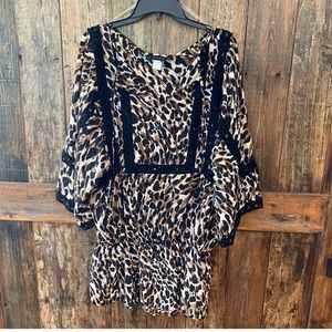 NWT La Blanca Leopard Print Cover-Up Large